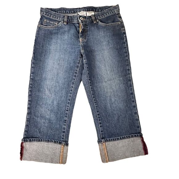Columbia ~ Denim Capris ~ wide cuff ~ size 8 - Picture 1 of 10